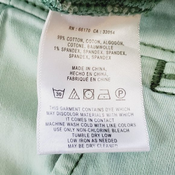 Pilcro and the Letterpress STET Crop Mint Chinos Pant Sz 30 - Picture 9 of 9